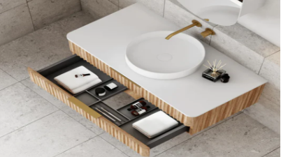 Vanities provide a space for creativity and the addition of surprises and unexpected design features